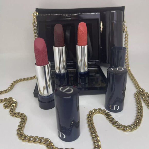 DIOR 2022 LIMITED EDITION ROUGE DIOR MINAUDIERE CLUTCH LIPSTICK COLLECTION - Picture 7 of 16
